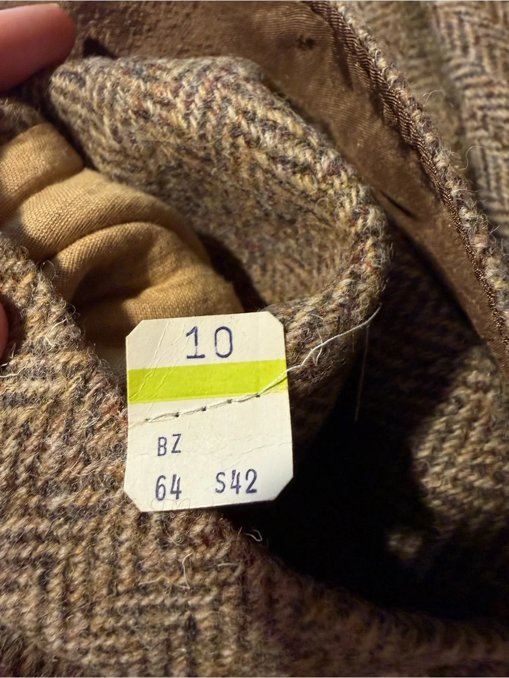 Vintage Harris Tweed Blazer Mens 42 Brown Herringbone Wool Sport Coat USA